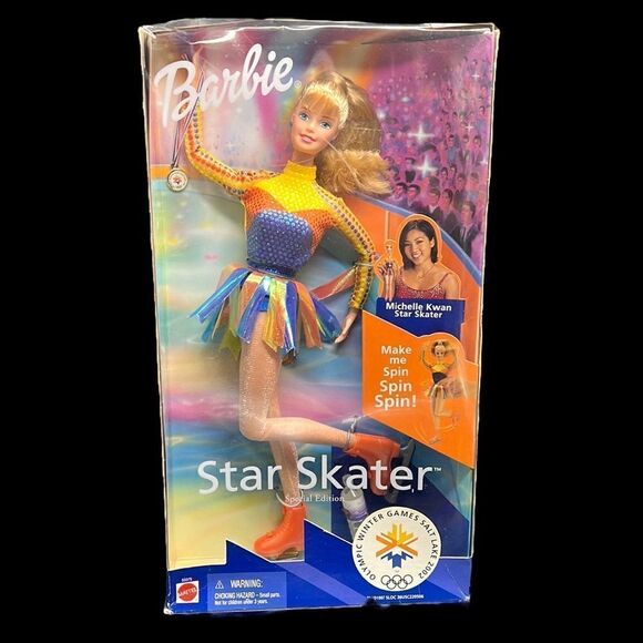 Barbie Doll Star Skater Special Edition Olympic Winter Games 2002 Vintage - Picture 1 of 13